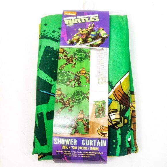 NWT Shower Curtain TMNT Teenage Mutant Ninja Turtles 72”x72” - Picture 1 of 7